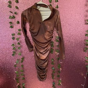 Boutique Brown Small Dress - image 1